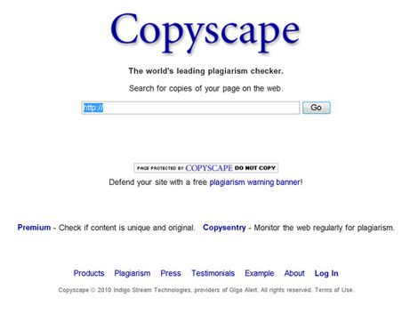 Copyscape онлайн-сервис по проверке уникальности текста