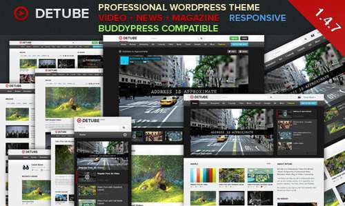 deTube - Адаптивная видео тема WordPress