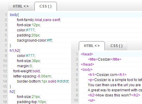 Онлайн редактор HTML/CSS