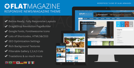 FlatMagazine - тема wordpress с адаптивным дизайном