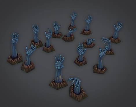 3d модель zombie hands