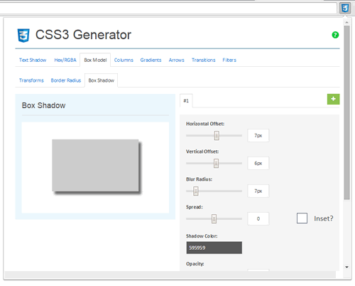Box Model - CSS3 Generator