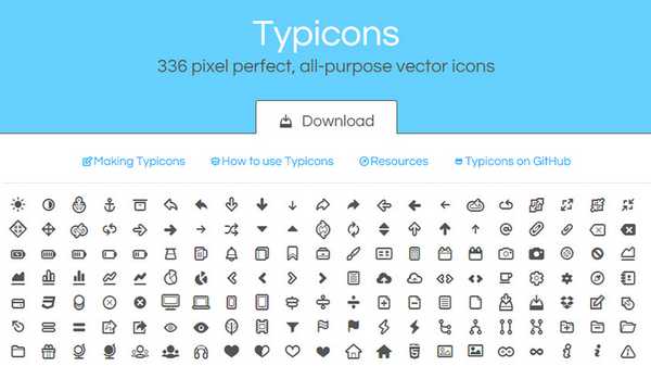 Typicons - Иконочный шрифт