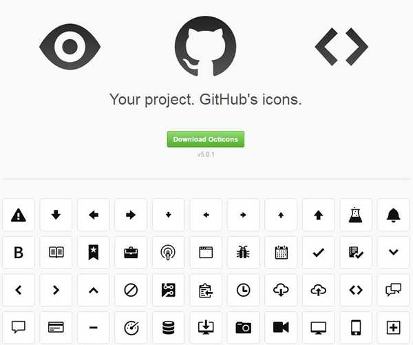 Octicons - иконочный шрифт от GitHub