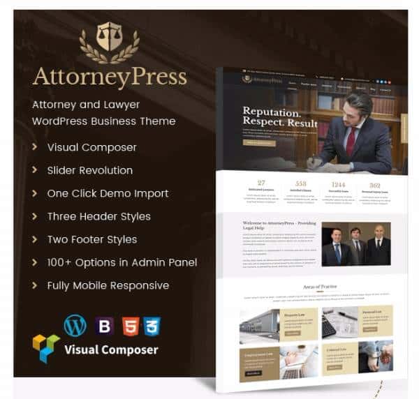 AttorneyPress - Тема WP для адвокатской конторы