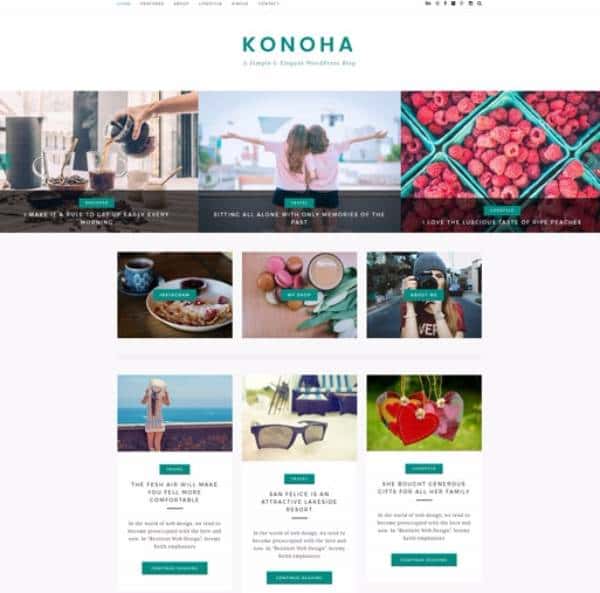 Konoha - Блоговая тема WordPress