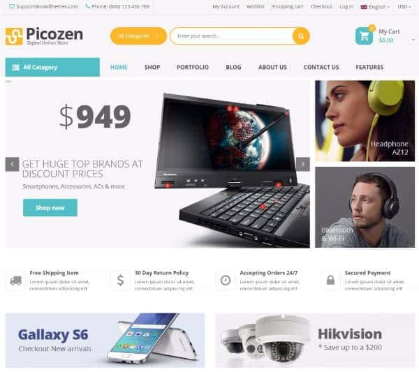 Picozen - WordPress тема на WooCommerce