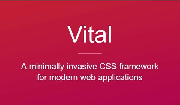 Vital - легкий фреймворк CSS