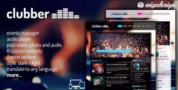 Clubber - Тема WordPress для сайтов музыкальной индустрии