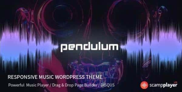 Pendulum - Отзывчивая тема WordPress для музыкальных веб-сайтов