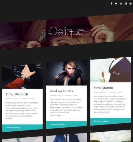Oblique - элегантная бесплатная тема WordPress