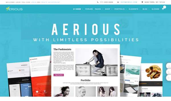 Aerious - это универсальная многоцелевая тема WordPress