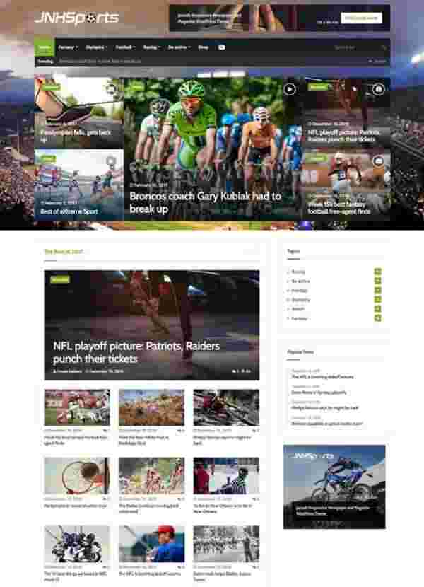Jannah - Тема WordPress для спортивных журналов