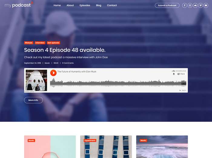 Mypodcast - Шаблон HTML5