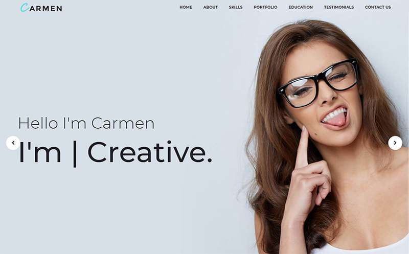 Carmen - WordPress тема для дизайн портфолио