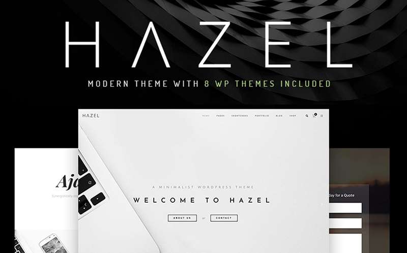 Hazel - Минималистская Многоцелевая WordPress Тема
