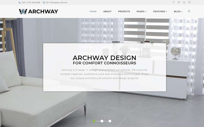 Archway - Тема WordPress для архитектурного агенства