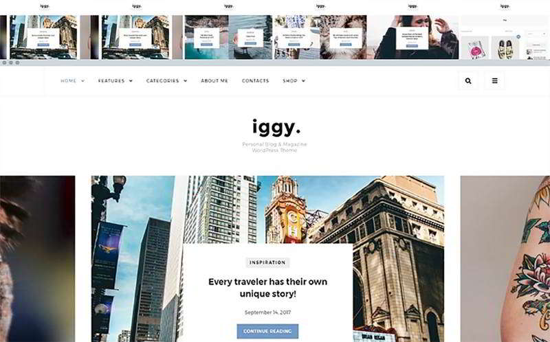 Iggy - Wordpree шаблон журнала/блога